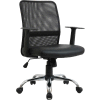 Interion® Mesh Back Task Chair - Leather - Black