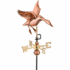 Good Directions Landing Duck Garden Weathervane, Polished Copper w/Garden Pole
