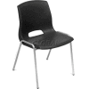 Interion® Stack Chairs - Plastic - Black - Merion Collection - Pkg Qty 4
