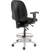 Synchro Manager Stool - 360° Footrest With T Arms - Black