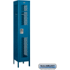 Extra Wide Vented Metal Locker 81168 - Single Tier 1 Wide 15"Wx18"Dx72"H Blue Assembled