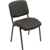 Interion® Stacking Guest Chair (Assembled) - Fabric - Black - Pkg Qty 4