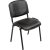 Interion® Stacking Guest Chair (Assembled) - Vinyl - Black - Pkg Qty 4