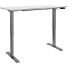 Interion® Electric Height Adjustable Standing Desk, 60"W x 24"D, White W/ Gray Base
