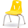 Jonti-Craft® Berries® Plastic Chair with Chrome-Plated Legs - 12" Ht - Yellow