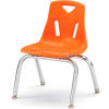 Jonti-Craft&#174; Berries&#174; Plastic Chair with Chrome-Plated Legs - 12" Ht - Orange