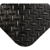 Wearwell® Diamond-Plate SpongeCote Mat WOW Finish 15/16" Thick 3' x 5' Black