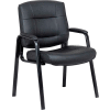 Interion® Leather Guest Chair - Black