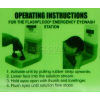 Instruction Label on Portable Emergency Eyewash Station