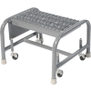 Grip 16"W 1 Step Steel Rolling Ladder 10"D Top Step - WLSR001162