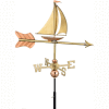 Good Directions Sailboat Garden Weathervane, Polished Copper w/Roof Mount