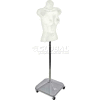 Global Approved 900505-WHT Plastic Female Form On Wheeled Plastic Base, 60" OAH, White ,1 Piece