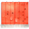 Global Approved 900945-RED Pegboard Room Organizer Kit, Hardware Included, Red Opaque ,1 Piece