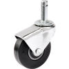 Hooded Type Series Chair Caster with Soft Rubber Wheel, Stem Type A