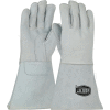 Ironcat Top Grain Elk Welding Gloves, Pearl, Large, All Leather - Pkg Qty 6