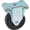Medium Duty Rigid Plate Caster 3-1/2" Soft Rubber Wheel 200 Lb. Capacity
																			