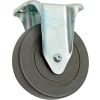 Medium Duty Rigid Plate Caster 5" Hard Rubber Wheel 290 Lb. Capacity