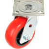 Faultless Swivel Plate Caster 1498-5 5" Polyurethane Wheel