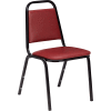 NPS Stacking Chair - 1-1/2" Vinyl Seat - Square Back - Burgundy Seat with Black Frame