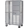 Global Industrial Fold-Up Security Truck, Gray, 27"W x 44-1/3"L x 76"H, 2000 Lb. Capacity