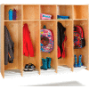 Jonti-Craft® 5-Section Wood Hanging Locker - 60.5"W x 15"D x 48"H