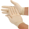 Industrial Grade Disposable Latex Gloves, Powder-Free, Small, Natural, 4 Mil, 100/Box