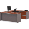 Bestar® U Desk with Lateral File - 71" - Bordeaux & Slate - Connexion Series
