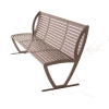 UltraPlay 72" Augusta Bench w/ Back, Horizontal Slat, Spartan Bronze