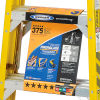 4' Fiberglass Step Ladder w/ Aluminum Tool Tray 375 lb. Cap -
																			