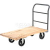 Wood Platform Truck, 6" Rubber Wheels - Front angle view