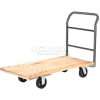 Global Industrial™ Hardwood Deck Platform Truck 48 x 24 2000 Lb. Capacity 6" Rubber Casters