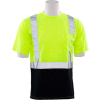 ERB™ 63310, 9604SAware Wear Hi-Vis Short Sleeve T-Shirt, Class 2, Hi-Vis Lime/Black, 2XL