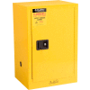 Global Industrial Flammable Cabinet, Manual Close Single Door, 12 Gallon, 23"Wx18"Dx35"H
