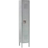Global Industrial Infinity® Single Tier 1 Door Locker, 12"Wx15"Dx60"H, Gray, Unassembled