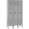 Global Industrial Infinity® Single Tier 3 Door Locker, 12"Wx12"Dx60"H, Gray, Unassembled