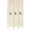 Global Industrial Infinity® Single Tier 3 Door Locker, 12"Wx15"Dx60"H, Tan, Unassembled