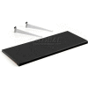 Global Industrial™ Slatwall Shelf 48 X 15 Black Plastic With 3 Brackets - Pkg Qty 4