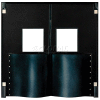 Chase Doors Extra HD Double Panel Traffic Door 8'W x 8'H Black DID9696-BK