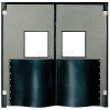 Chase Doors Extra HD Double Panel Traffic Door 6'W x 8'H Metallic Gray DID7296-MG