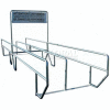 VersaCart Dual Access Double Outdoor Shopping Cart Corral with Divider 24'L x 60"W