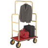 Global Industrial™ Gold Stainless Steel Bellman Cart Straight Uprights 8" Pneumatic Casters