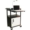 Luxor Security AV Cart with Pull-Out Laptop Shelf 42"H