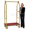 Aarco Easy-Roll Brass Bellman Hotel Luggage Cart LC-2B 42 x 24