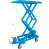 Bishamon® MobiLift™ Double Scissor Lift Table BX-50W 1100 Lb. Capacity 62.1" Lift