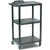 Buhl Plastic Adjustable Height Audio Visual Cart 300 Lb. Capacity