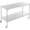 Aero� Stainless Steel Instrument Table with Lower Shelf 60x24x34
