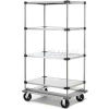 Stainless Steel  Shelf Truck With Dolly Base 48x18x70 1600 Pound Capacity