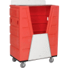 Global Industrial™ Red Best Value Hopper Front Plastic Security Bulk Truck 43 Cu. Ft.