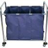 Luxor Industrial Laundry Hamper Bulk Truck with 3 Compartments