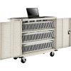 Global Industrial Mobile Storage & Charging Cart for 75 iPads & Tablets, Putty, Assembled